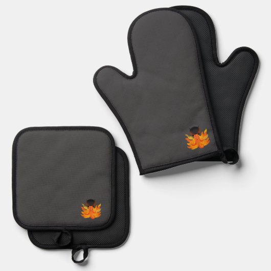 vuur ovenwant & pannenlap set (Voorkant / Achterkant)