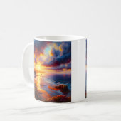 Vuur over de kust koffiemok (Voorkant links)