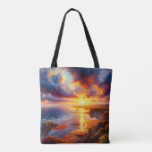 Vuur over de kust tote bag (Achterkant)