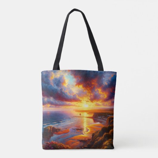 Vuur over de kust tote bag (Achterkant)