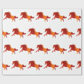 Vuur Paard  Cadeaupapier (Vlak)
