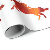 Vuur Paard  Cadeaupapier (Rol Hoek)