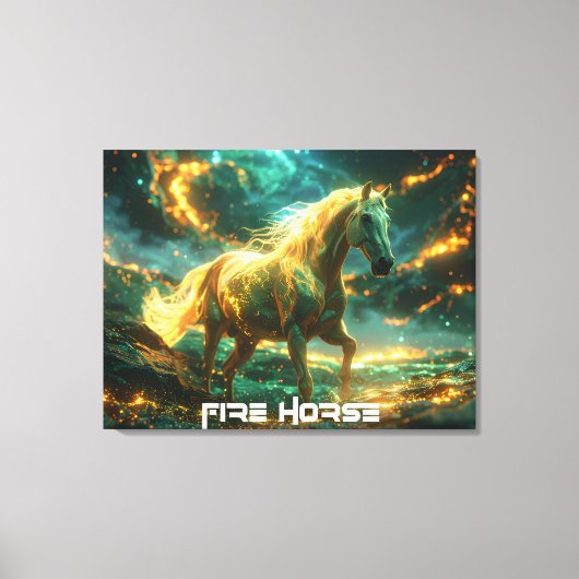 VUUR PAARD - CHINESE ZODIAC - CANVAS AFDRUK (Voorkant)