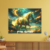 VUUR PAARD - CHINESE ZODIAC - CANVAS AFDRUK (Insitu (Woonkamer))