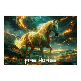 VUUR PAARD - CHINESE ZODIAC - PERFECT POSTER