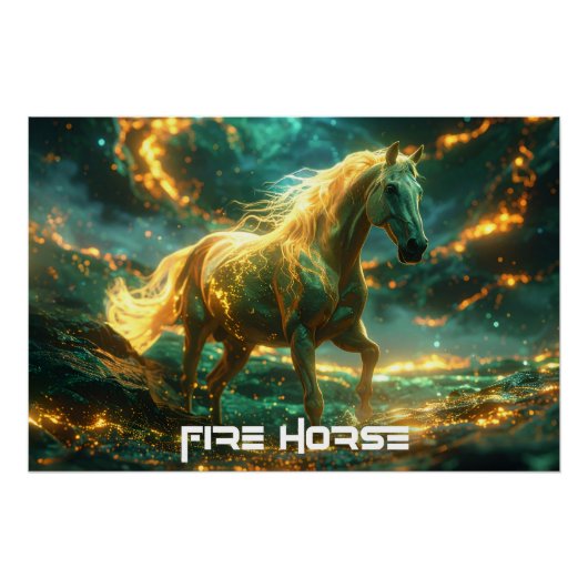 VUUR PAARD - CHINESE ZODIAC - PERFECT POSTER (Voorkant)