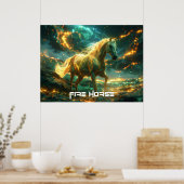 VUUR PAARD - CHINESE ZODIAC - POSTER (Keuken)