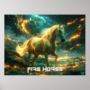 VUUR PAARD - CHINESE ZODIAC - POSTER