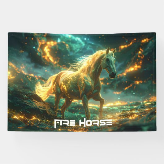 VUUR PAARD - CHINESE ZODIAC - SPANDOEK (Horizontaal)