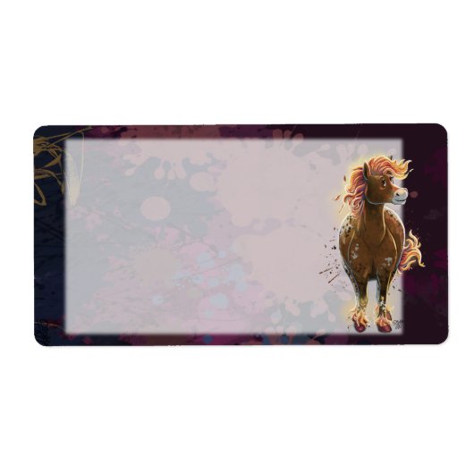 Vuur Paard Etiket (Voorkant)