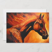 vuur paard, paard, dieren, vlam, vuur kaart (Voorkant)