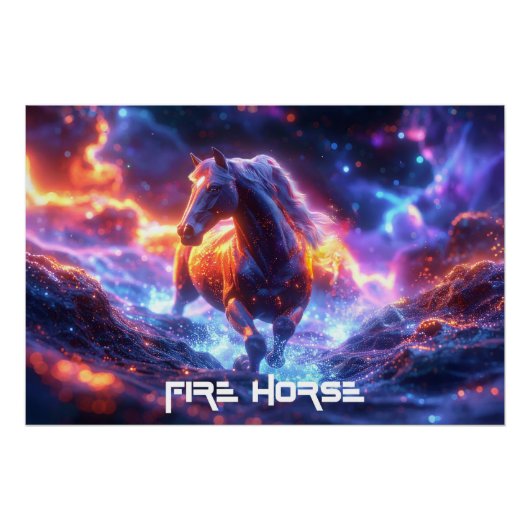 VUUR PAARD - SHENG XIAO -  PERFECT POSTER (Voorkant)