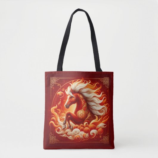 Vuur Paard Vierde Tote Bag (Voorkant)