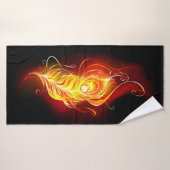 Vuur Pauwveer Badhanddoek (Badhanddoek)