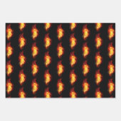 Vuur Pauwveer Inpakpapier Vel (Voorkant)