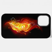 Vuur Pauwveer iPhone Hoesje (Achterkant horizontaal)