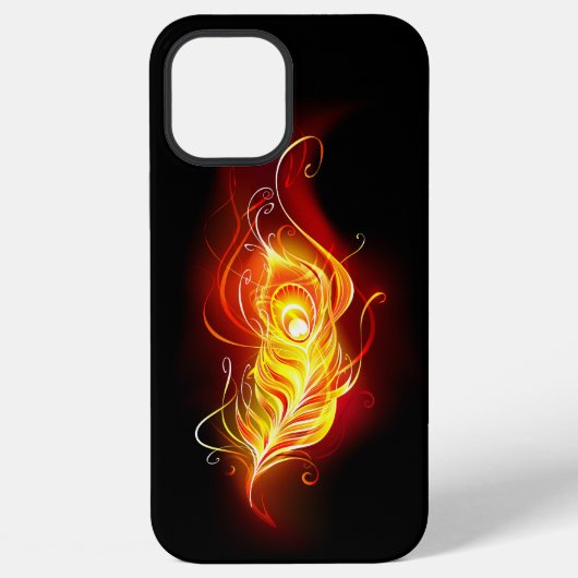 Vuur Pauwveer iPhone Hoesje (Achterkant)