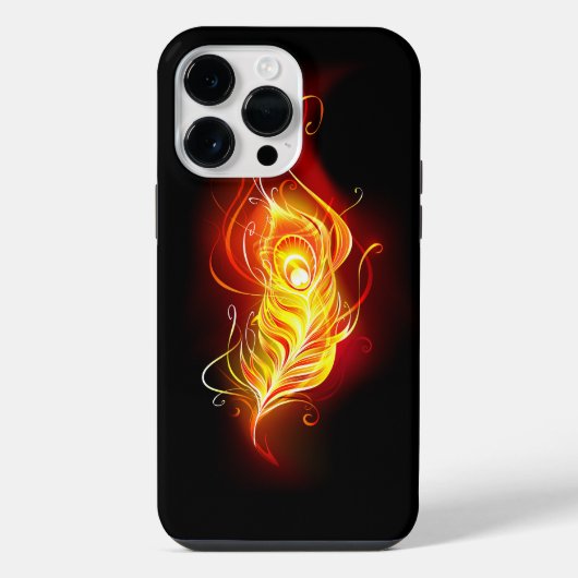 Vuur Pauwveer iPhone Hoesje (Achterkant)