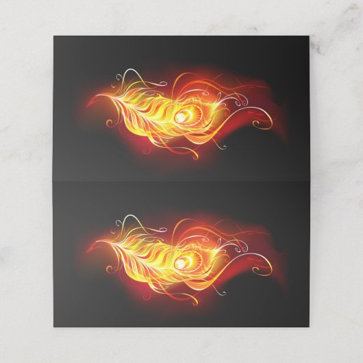 Vuur Pauwveer Klantenkaartje (Buitenkant ongevouwen)