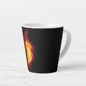 Vuur Pauwveer Latte Mok (Rechterhoek)