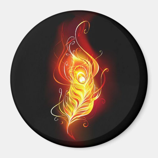 Vuur Pauwveer Magneet (Voorkant)