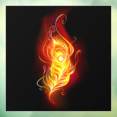 Vuur Pauwveer Raamsticker (Vel 3)