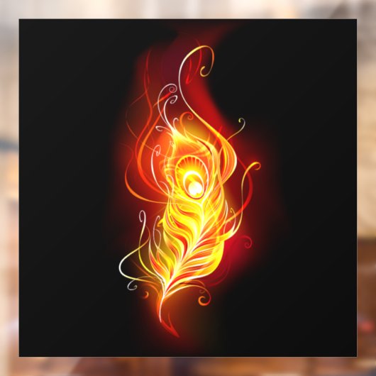 Vuur Pauwveer Raamsticker (Vel 2)