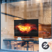 Vuur Pauwveer Raamsticker (Cafe Raam)