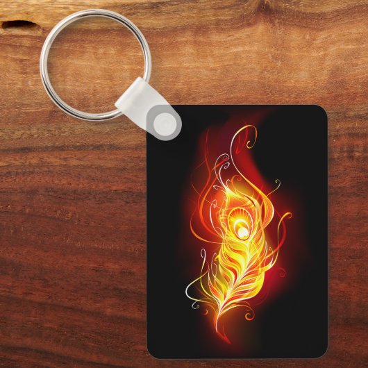 Vuur Pauwveer Sleutelhanger (Voorkant)