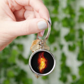 Vuur Pauwveer Sleutelhanger (Hand)