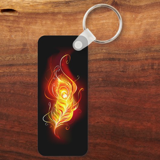 Vuur Pauwveer Sleutelhanger (Achterkant)