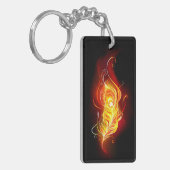 Vuur Pauwveer Sleutelhanger (Voorkant Links)