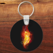 Vuur Pauwveer Sleutelhanger (Voorkant)