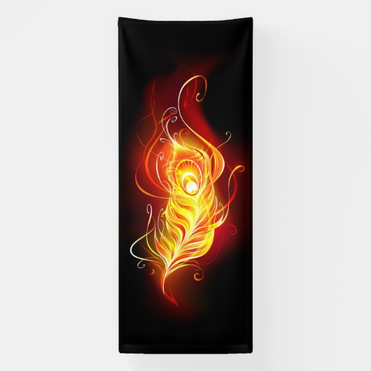 Vuur Pauwveer Spandoek (Verticaal)
