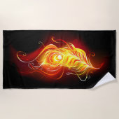 Vuur Pauwveer Strandlaken (Voorkant)