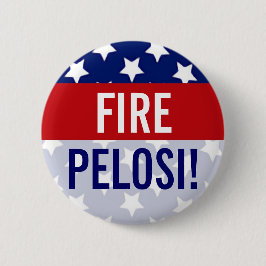 Vuur Pelosi, Sterren en strepen Buttonnen Ronde Button 5,7 Cm