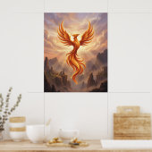 Vuur Phoenix Heilige Kliffen Poster (Keuken)