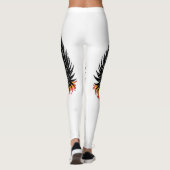 Vuur Phoenix Rijzende Vuurvogel Zwarte Stam Vlamme Leggings (Achterkant)