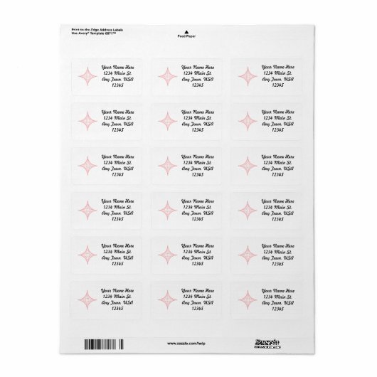 Vuur (rood) etiket (Full Sheet)