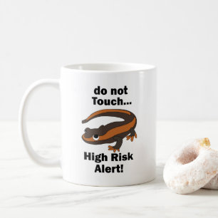Vuur Salamander Niet Aanraken Hoog Risico Waarschu Koffiemok