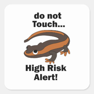 Vuur Salamander Niet Aanraken Hoog Risico Waarschu Vierkante Sticker