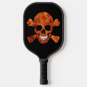 Vuur Schedel En Gekruiste Botten Pickleball Paddle (Voorkant)