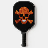Vuur Schedel En Gekruiste Botten Pickleball Paddle (Achterkant)