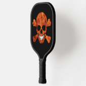 Vuur Schedel En Gekruiste Botten Pickleball Paddle (Links)