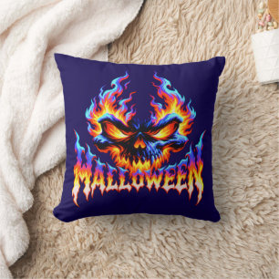 Vuur schedel Halloween vlam ontwerp Kussen