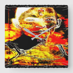 Vuur Snoep 01 Vierkante Klok