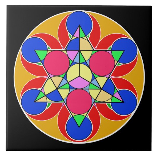 Vuur Ster Tegeltje (Voorkant)