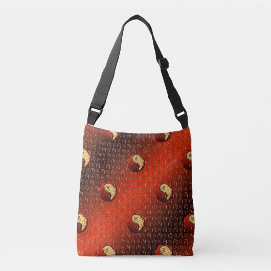 Vuur Tijger Crossbody Tas (Voorkant)