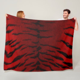 Vuur Tijgerhuid Afdruk Fleece Deken