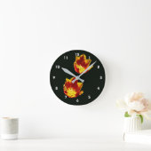Vuur Tulpen Bloemen Ronde Klok (Huis)